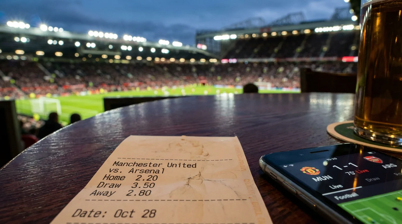 Vrste oklada na Svjetsko prvenstvo 2026 prikazane na kladioničkom listiću s nogometnim stadionom u pozadini